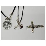 Costume Jewelry- Football Necklace, Cross,Tree O L