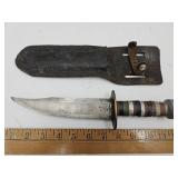 Knife w Leather Sheath