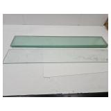 Lot 5"x31" Glass Shelves
