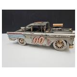 Metal Car Art 57 Chevy Wheels go round 12.5 "L