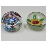 2 unmarked paper weights