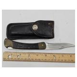 Buck USA Knife with Leather Holder