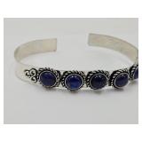 925 Silver Blue Lapis Bracelet