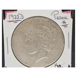 1922 D Silver Peace Dollar Coin
