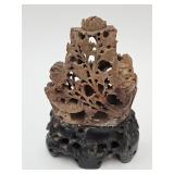 Vintage  Carved Soapstone 5 1/2" high