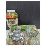 Lg jar Cookie Cutters, Glassware and Lots of surpr