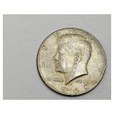 1969  Half Dollar 40 % Silver Coin
