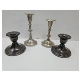 Sterling Silver Weighted  &  Metal Candle Holders