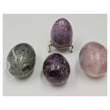 4 Marble Eggs with 1 Display Holder