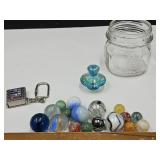 Eaude Perfume See Size, Marbles & Keychain
