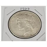 1922 Silver Peace One Dollar Coin