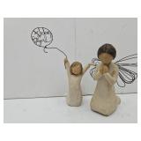 2 Willow Tree Angels Birthday Girl & Prayer  3-4"