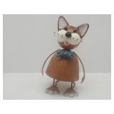 New Cat 8" Metal Garden Bobbing Statue