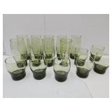 MCM Libbey Avocado Green Glasses