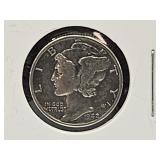 1942 D Mercury Silver Dime Coin