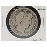 1906 D Barber Silver Half Dollar Coin
