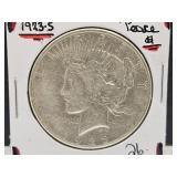 1923 S  Silver Peace Dollar Coin