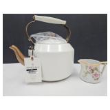 NEW  Hearth & Hand 2 QT Tea Pot & Baveria Creamer