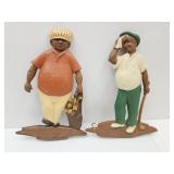 Vintage Aluminum Golfers Sexton Wall Art  12" h