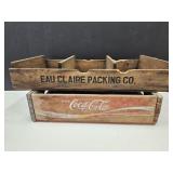 Prim. Coca-cola & Eau Claire Packing Co. Crates