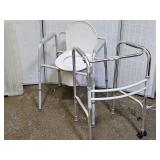 Bedside Commode Chair ADJ Legs & ALUM Walker