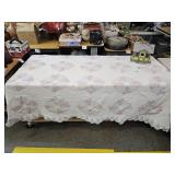 Quilt Bedspread Needs Repairs 80 x 96 & Birdhouse