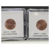 2 New 2025 Last Issue Penny Coins D & P