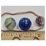 3 Antique German Handmade Marbles