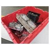 Scissor Lid Tote, Car Lights, Heater & Charger