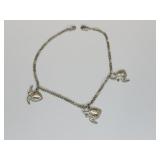 Sterling Silver Sea Turtle Charm Bracelet