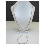 24" Figueroa Style Necklace & Matching Bracelet