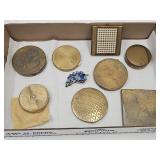 Vintage Lot of Metal Compacts  Volupte