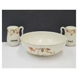 Vintage 9" w Jewel Tea Bowl & Shakers