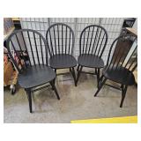 Set of 4 Black Kitchen Chairs