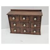 Nice Antique Wopoden Spice Cabinegt 13.5 x 10" h