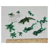 Art Glass Frogs & Aligator