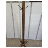 Antique  Oak Hall Tree 68" high