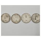 4 Silver Canadian Quarters- See Dates
