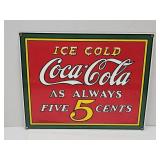 Porcelain Enamel Sign 1w.5" Coca Cola Sign