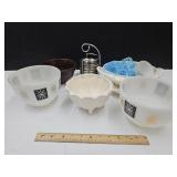 Glassware Lot, Federal Bowls, Footed Planter,++