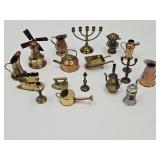VTG Brass & Copper Miniatures, Irons, Lantern +