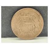 1865 Two Cent Piece Coin