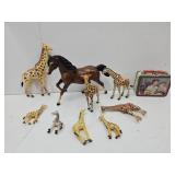 Breyer Horse,Lassie Tin, Toy Giraffes