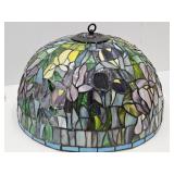 Stained Glass 16" w Light Globe some cracks