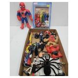 Toys- Batman, Spiderman, Baseball Bat +