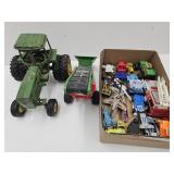 Metal Tractor- see Condition, & Toy Planes & Cars