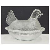 Vintage Hen on a Nest  7" Long