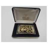 Pounded Gold Jewels Belt Buckle