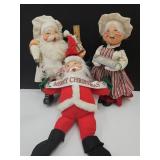 3 Annalee Santa & Mrs. Claus Up to 17"
