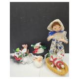 6 Annalee Dolls/Ornaments Up to 13"h